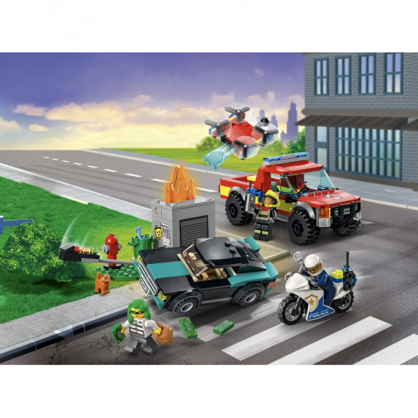 Конструктор LEGO City Fire 60319 Пожарная бригада и полицейская погоня в Курске