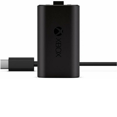 Microsoft Аккумулятор с кабелем зарядки USB Type-C для геймпада Xbox Series S/Series X/One, черный в Курске