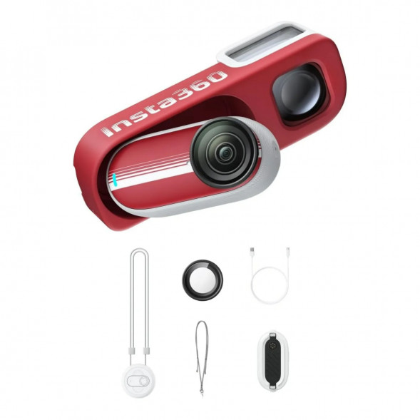 Экшн-камера Insta360 Go 3S Retro Bundle Special Edition 128ГБ, Red в Курске
