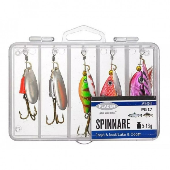 Набор блесен Fladen #16-7546 (5 шт в наборе) в Курске