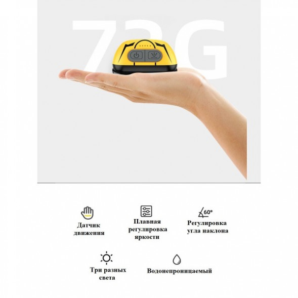 Фонарь налобный светодиодный HL05-S, желтый в Курске