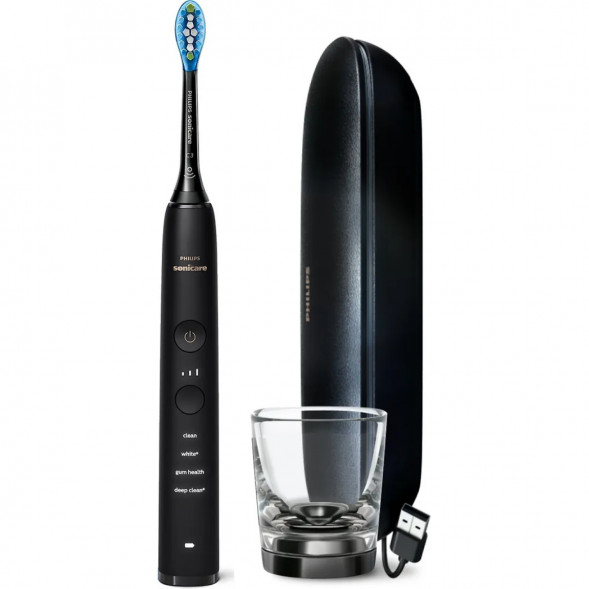 Электрическая зубная щетка Philips Sonicare Diamond Clean 9000 с USB-футляром и зарядным стеклом HX9911/09 в Курске