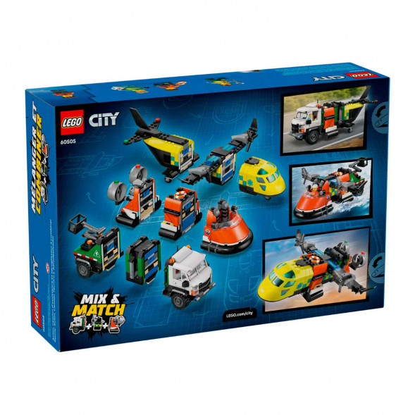 Конструктор LEGO City 60505 Самолет, сервисный грузовик и судно на воздушной подушке в Курске