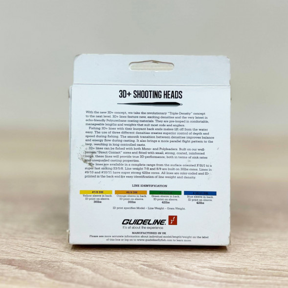 Рыболовная леска Guideline Power Taper 3D+ #37761 8/9 DH, Yellow в Курске