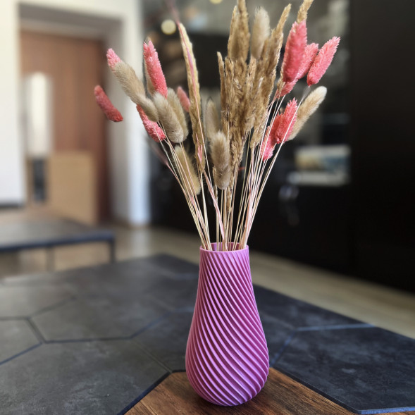 Ваза для сухоцветов HatRom Spiral, розовый в Курске