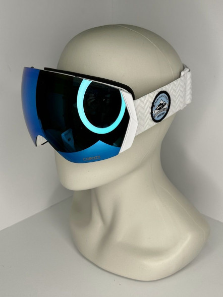 Горнолыжные очки для сноуборда Copozz (голубой, белый) в Курске