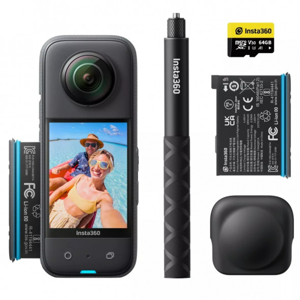 Экшн-камера Insta360 X3 Adventure Kit Bundle (CINSAAQU) в Курске