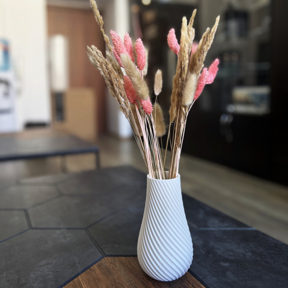 Ваза для сухоцветов HatRom Spiral, белый в Курске