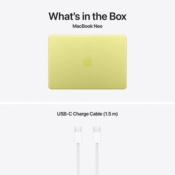 Ноутбук Apple MacBook Neo MHFE4 (A18 Pro 5-Core GPU, 8/512GB), Желтый/Citrus в Курске