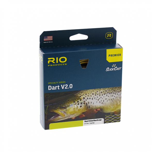 Леска RIO Premier Dart V2.0 Float WF7F/S3, Black/Yellow/Blue/Orange в Курске