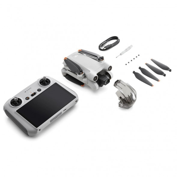Квадрокоптер DJI Mini 3 Pro (DJI RC), серый в Курске