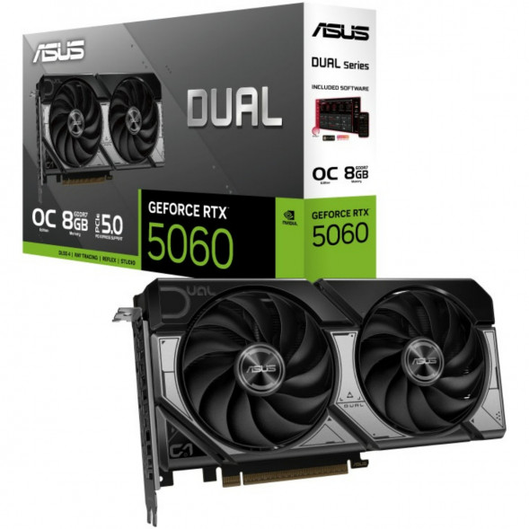 Видеокарта ASUS GeForce RTX 5060 Dual OC 8Gb (DUAL-RTX5060-O8G) в Курске