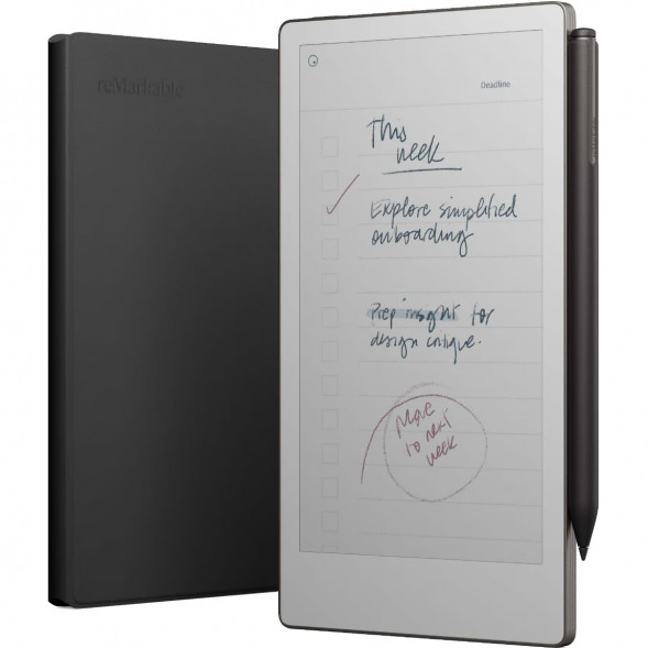 Графический планшет reMarkable Paper Pro Move + Стилус MarkerPlus + Чехол BookFolio Premium Leather, Black в Курске