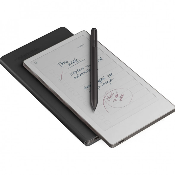 Графический планшет reMarkable Paper Pro Move + Стилус MarkerPlus + Чехол BookFolio Premium Leather, Black в Курске