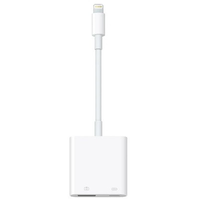 Разъем Apple Lightning - USB/Lightning, белый в Курске